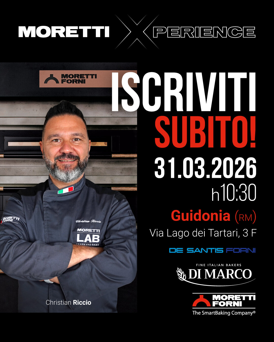03 31 Invito Moretti Xperience DeSantis Riccio iscriviti