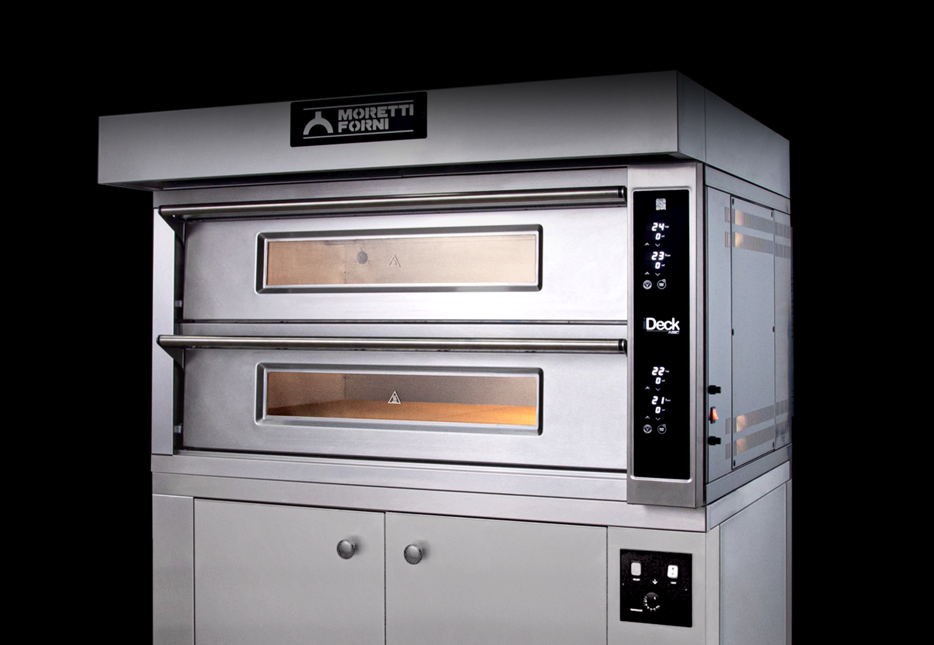 Moretti Forni P120E B3X Triple Deck Electric Pizza Oven With Tray Guid —