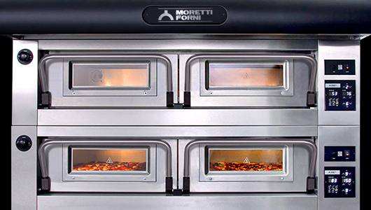 Moretti Forni P120E B3X Triple Deck Electric Pizza Oven With Tray Guid —